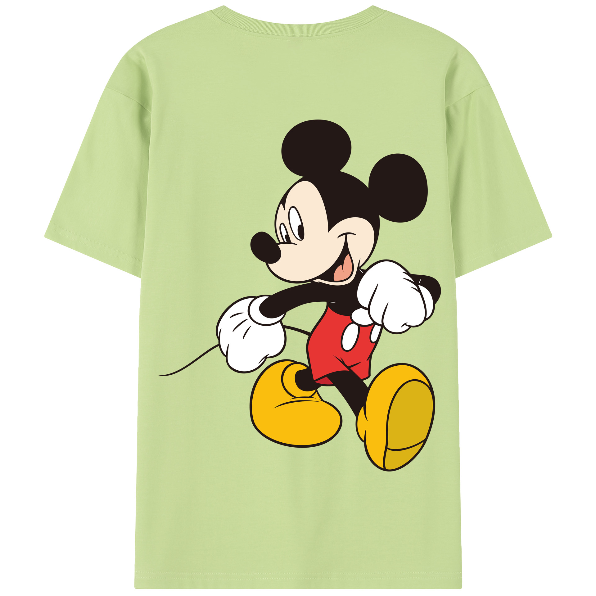 （画像用） ミッキーマウス Mickey Mouse 綿100％半袖Tシャツ（背面プリント）